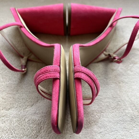 Sam Edelman Kit Dahlia Pink Strappy Sandal Women’s 11 Block Heel Barbie Wicked - Picture 7 of 16